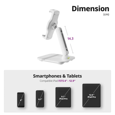 Easy Mount - Detachable Tablet & Cell Phone Holder (Short Arm / Pencil Base)