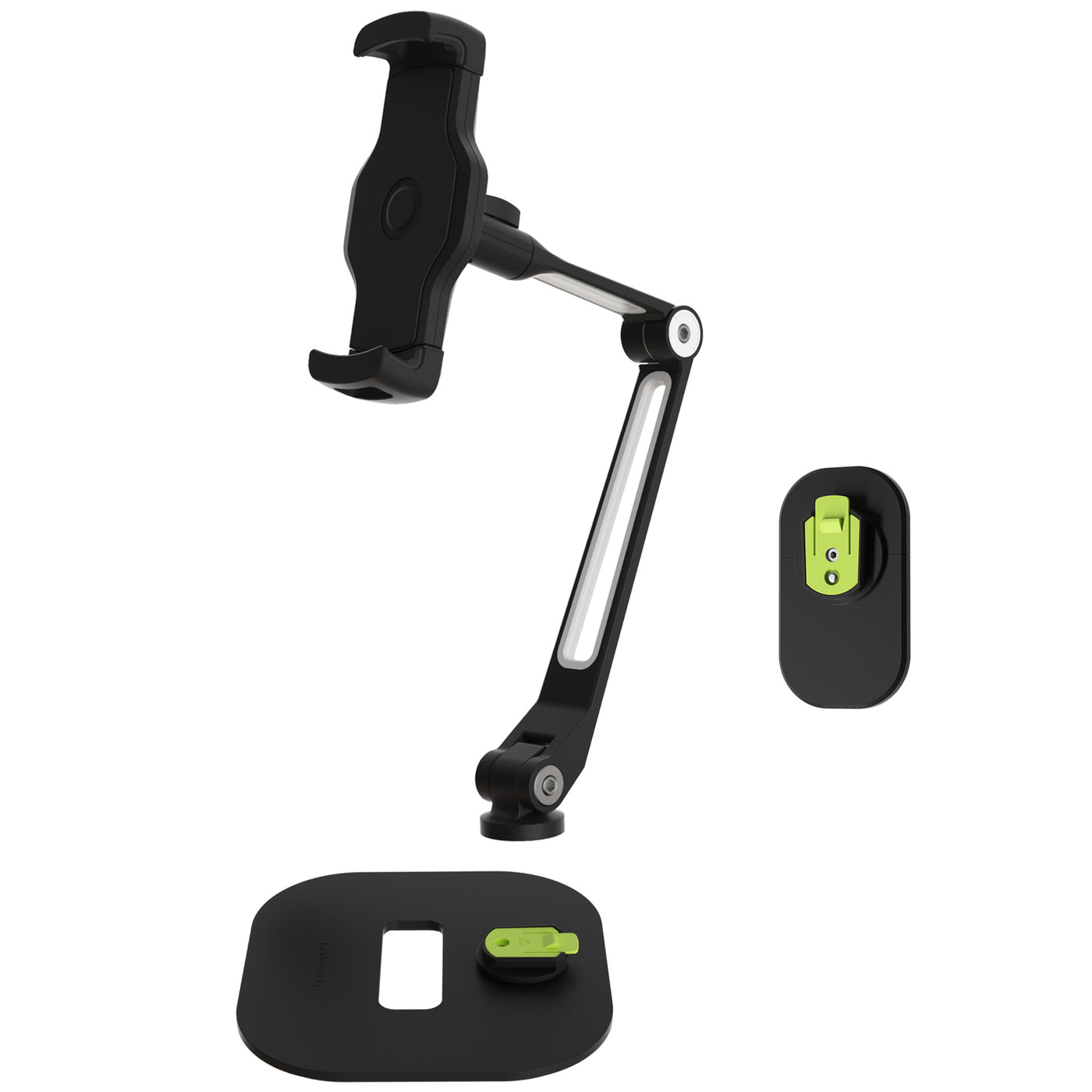 Easy Mount - Detachable Tablet & Cell Phone Holder (Long Arm / Stand Base + Wall Base)